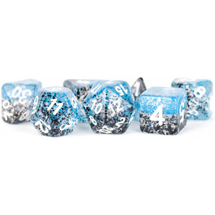 MDG Digital Resin Dice Set Blue/Black