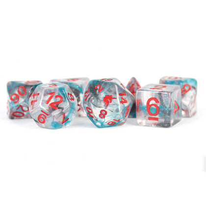 MDG Polyhedral Acrylic Dice Set 16mm Unicorn Battle Wounds