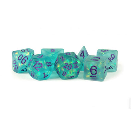 MDG Polyhedral Acrylic Dice Set 16mm Opal Teal