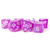 MDG Acrylic 16mm Polyhedral Dice Set Stardust Purple