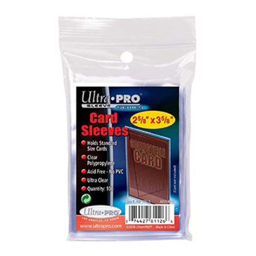 Deck Protector Ultra Pro 2-1/2 inch X 3-1/2 inch Soft 100ct Clear Sleeves