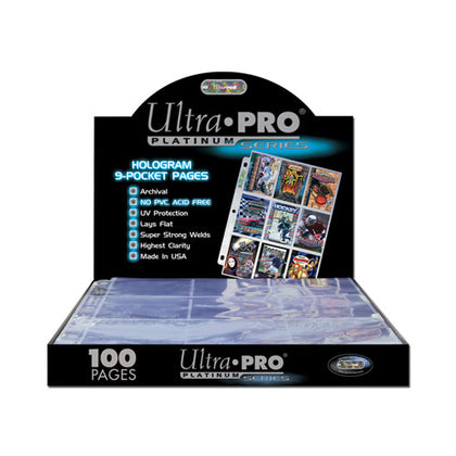 Binder Pages Ultra Pro Single Sleeves 9 Pocket Top Load Box