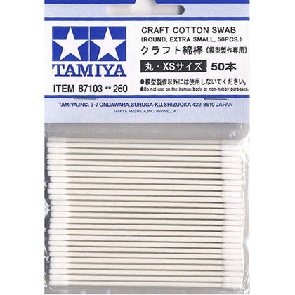 Tamiya Craft Cotton Swab (Round, 50pc)