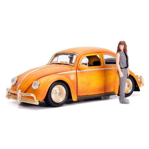 Transformers 1971 Volkswagon Beetle Bumblebee with Figure 1:24 Scale Hollywood Ride Diecast Vehicle