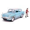 Harry Potter 1959 Ford Anglia with Figure 1:24 Scale Hollywood Ride Diecast Vehicle