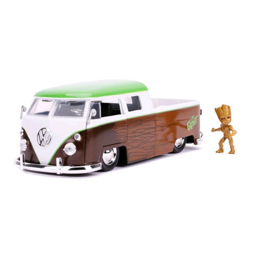 Guardians of the Galaxy Vol. 2 1962 Volkswagon Bus with Figure 1:24 Scale Hollywood Ride Diecast Vehicle