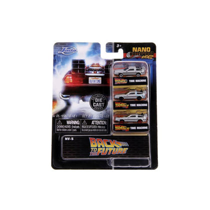 Back To The Future Delorean 3 Pack Nano Hollywood Ride Diecast Vehicles
