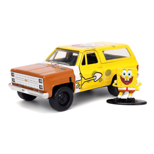 SpongeBob SquarePants 1980 Chevy K5 Blazer with SpongeBob 1:32 Scale Hollywood Ride Diecast Vehicle