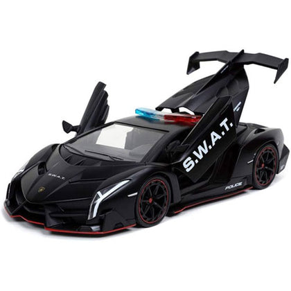 Hyperspec 2017 Lamborghini Veneno Black 1:24 Scale Diecast Vehicle
