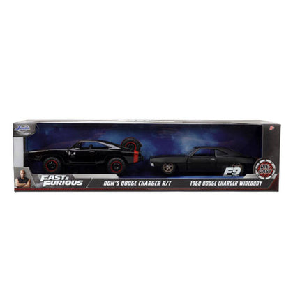 Fast & Furious Doms F9 Charger & F7 Charger 2-Pack 1:32 Scale Diecast Vehicles