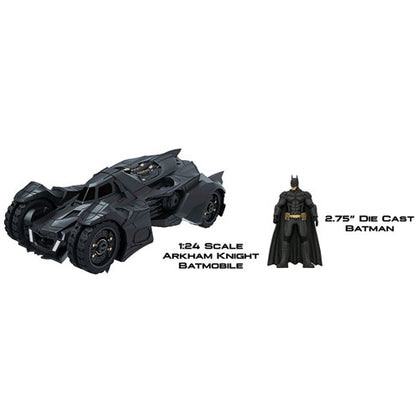 Batman Arkham Knight Batmobile with Figure 1:24 Scale Diecast Vehicle