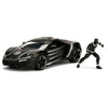 Black Panther Lykan Hypersport with Figure 1:24 Scale Hollywood Ride Diecast Vehicle