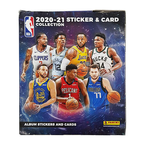 Panini NBA 2020-21 Stickers and Card Collection Box (36 Packs)