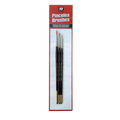 Vallejo Brushes Detail Brush Set (Sizes 4/0, 3/0 and 2/0)