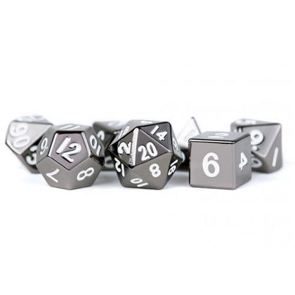 MDG Metal Poly Sterling Gray 7 Dice Set