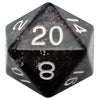 MDG Polyhedral Acrylic Dice 35mm Mega D20 Etheral Black/White