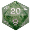 MDG Polyhedral Acrylic Dice 35mm Mega D20 Ethereal Green/White