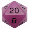 MDG Polyhedral Acrylic Dice 35mm Mega D20 Glow Purple/Black