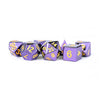 MDG Metal Poly Purple 7 Dice Set