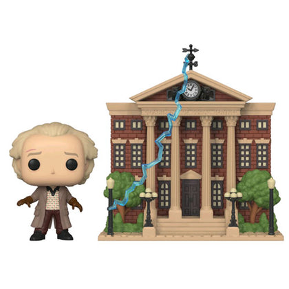 BTTF Doc with Clock Tower Pop! Vinyl Town