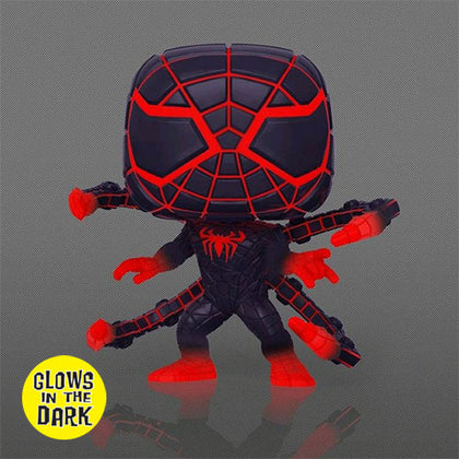 Marvels SpiderMan: Miles Morales Programmable Matter Suit Glow US Exclusive Pop Vinyl