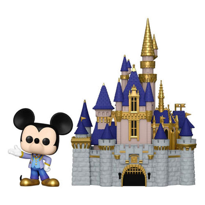 Disney World Cinderella Castle with Mickey Mouse 50th Anniversary Pop! Town