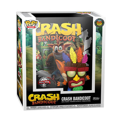 Crash Bandicoot with Aku Aku Mask US Exclusive Pop! Cover