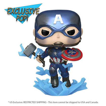 Avengers 4 Endgame Captain America US Exclusive Metallic Glow Pop! Vinyl