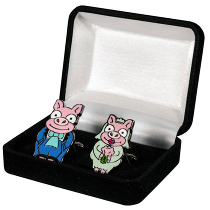 The Simpsons Pig Bride & Groom Cufflinks Replica