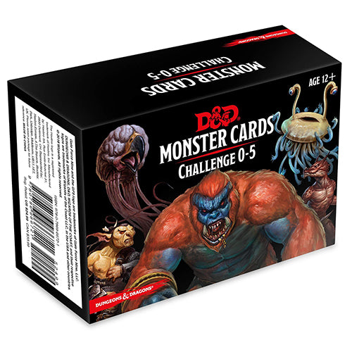 Dungeon and Dragons Spellbook Cards Monster Challenge Deck 0-5