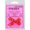 Chessex Transparent Mini Pink/White 7 Die Set