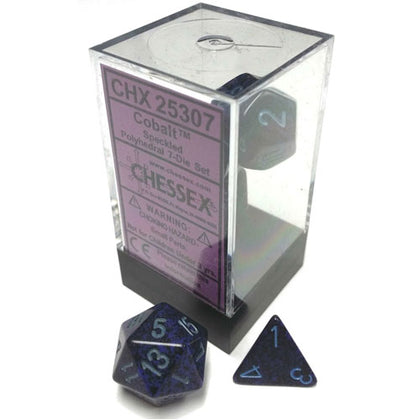 Chessex Cobalt Speckled Polyhedral 7 Die Set
