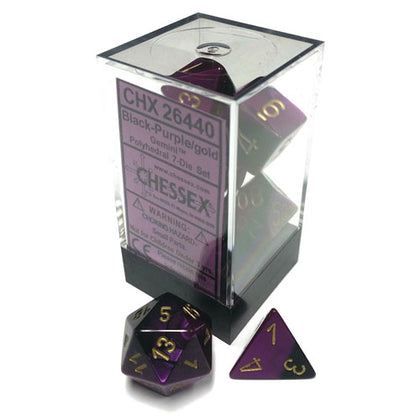 Chessex Gemini Black Purple/Gold 7 Die Set