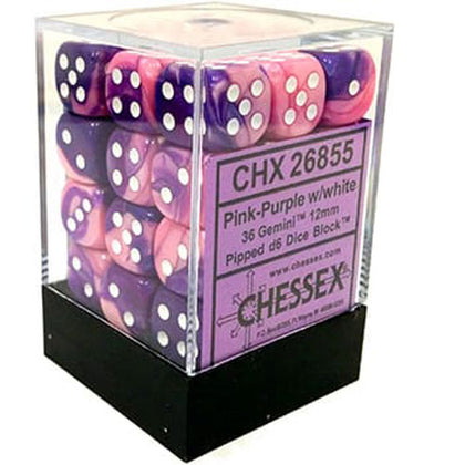 Chessex Gemini Pink Purple/White (36)