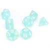 Chessex Frosted Teal/White 7 Die Set