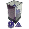 Chessex Borealis Purple/White 7 Die Set