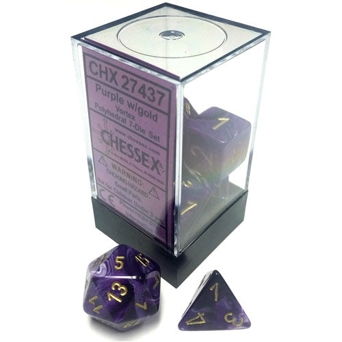 Chessex Vortex Purple/Gold 7 Die Set