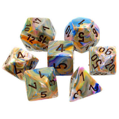 Chessex Frestive Vibrant/Brown and Die Set