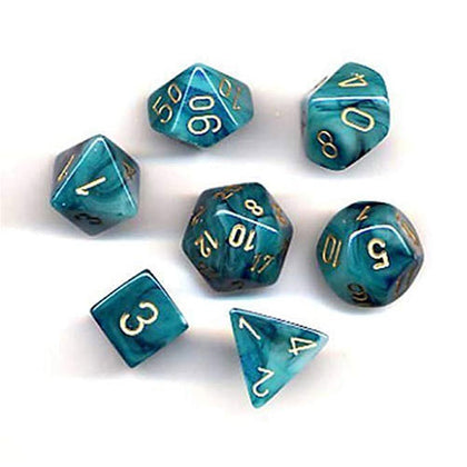 Chessex Phantom Teal/Gold 7 Die Set