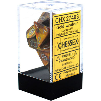 Chessex Lustrous Gold/Silver 7 Die Set
