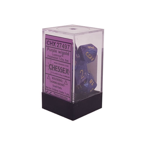 Chessex Lustrous Purple/Gold 7 Die Set
