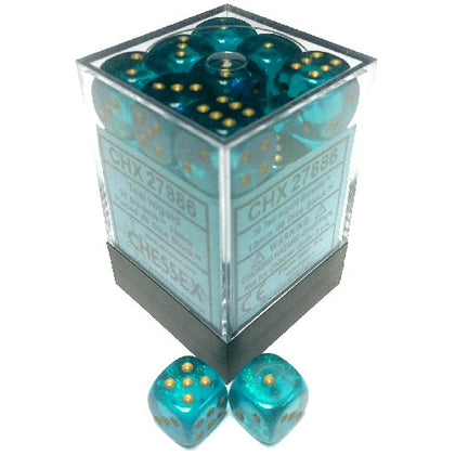 Chessex Teal/Gold D6 12mm Die Set