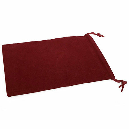 Dice Bag Suedecloth Large Burgundy