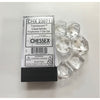 Chessex Translucent Polyhedral Clear/White 7 Die Set