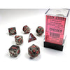 Chessex Translucent Polyhedral Smoke Red 7 Die Set