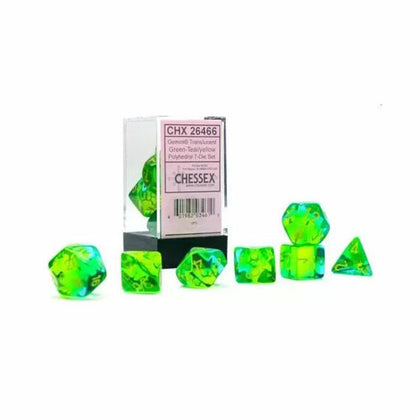 Chessex Gemini Translucent Green/Teal 7 Die Set
