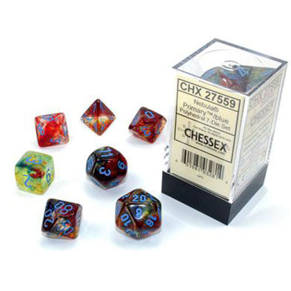 Chessex Nebula Primary Blue/Red 7 Die Set