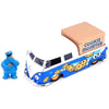 Sesame Street 63 VW Bus with Cookie Monster 1:24 Scale Diecast Vehicle