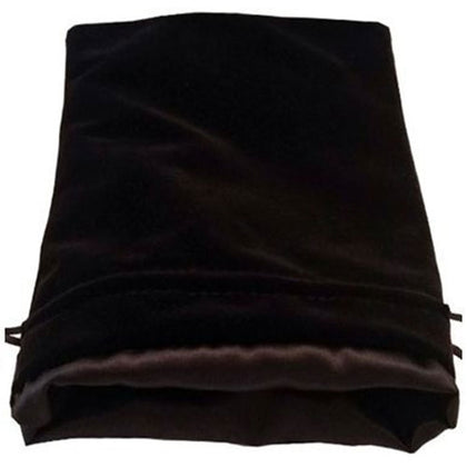 MDG Large Velvet Dice Bag with Black Satin Lining Black