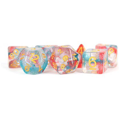 MDG Unicorn Resin Polyhedral Dice Set Astral Swell